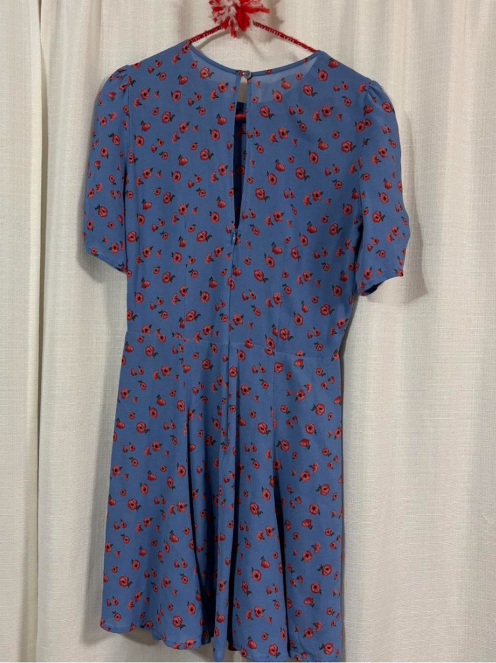 Reformation Gracie Blue Floral Mini Dress Size 4 - Picture 3 of 6